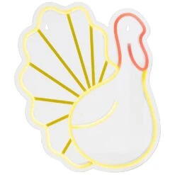 Northlight LED Turkey Neon Lighted Thanksgiving Wall Or Window Decoration - 15" Yellow -Northlight 121631234403632