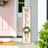 Northlight "Welcome" Wooden Framed Outdoor Porch Sign- 40" Brown -Northlight 123000255926320