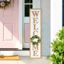 Northlight "Welcome" Wooden Framed Outdoor Porch Sign- 40" Brown 17 Northlight "Welcome" Wooden Framed Outdoor Porch Sign- 40" Brown -Northlight 123000255926320 2