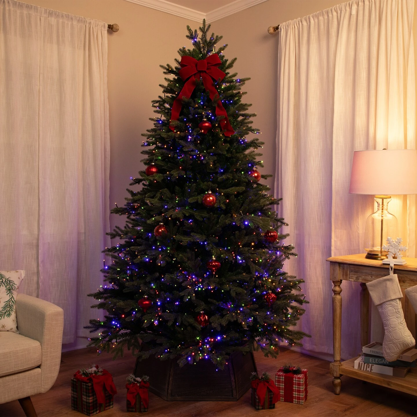 Northlight Real Touch™ Pre-Lit Grande Balsam Fir Artificial Christmas Tree - 7.5' Dual Color LED Green 7 Northlight Real Touch™ Pre-Lit Grande Balsam Fir Artificial Christmas Tree - 7.5' Dual Color LED Green - Image 5