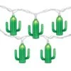 Northlight Green Cactus Patio Light Set - 6' White Wire - 10ct 1 Northlight Green Cactus Patio Light Set - 6' White Wire - 10ct -Northlight 123474521109344