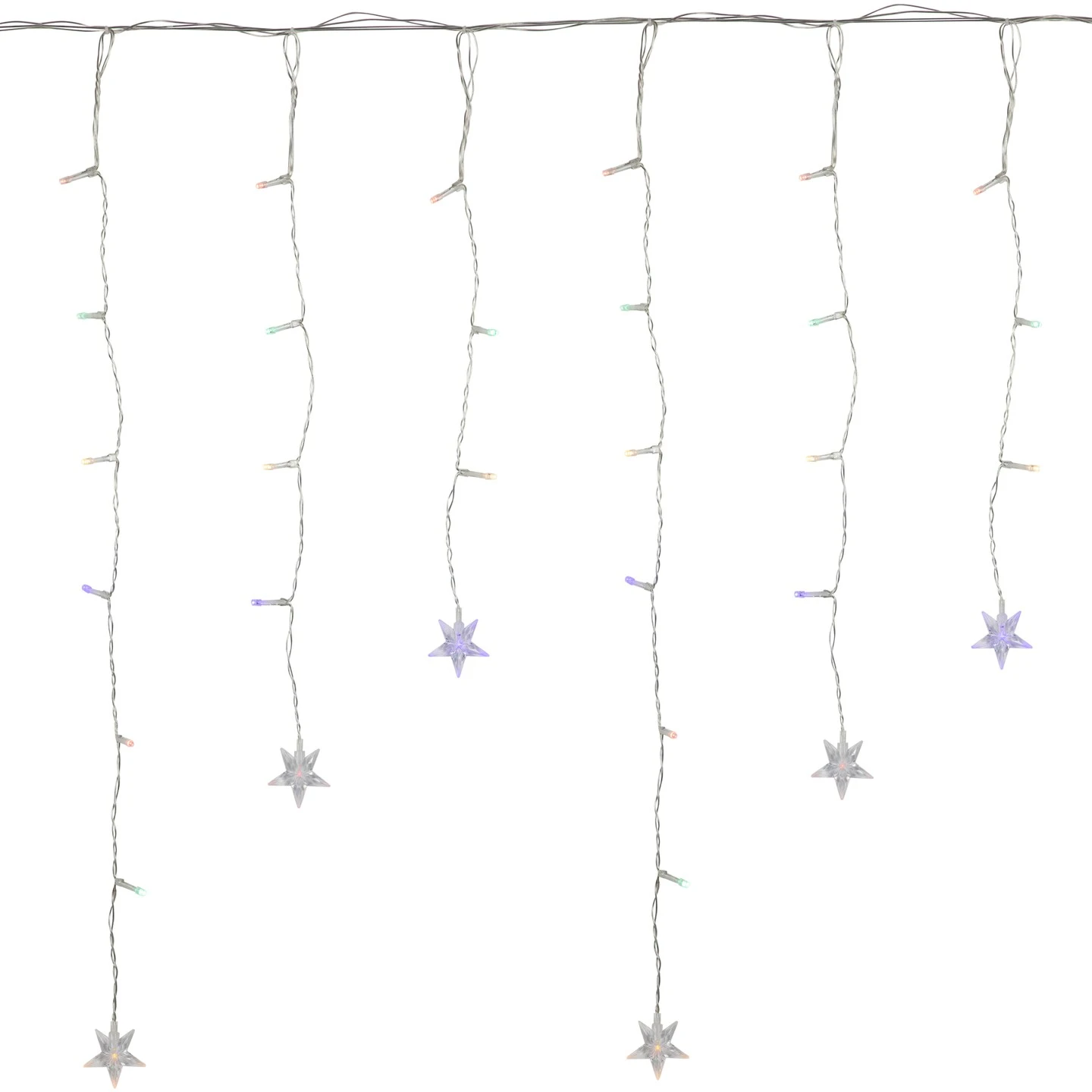 Northlight LED Stars Mini Icicle Christmas Lights - Multi-Color - 29.5' Clear Wire - 400ct White 5 Northlight LED Stars Mini Icicle Christmas Lights - Multi-Color - 29.5' Clear Wire - 400ct White - Image 3