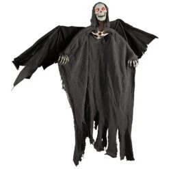 Northlight LED Lighted Animated Winged Grim Reaper Halloween Decoration - 50" Black -Northlight 133360380582832