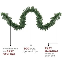 Northlight Windsor Pine Artificial Christmas Garland - 9' X 18" - Unlit Green 10 Northlight Windsor Pine Artificial Christmas Garland - 9' X 18" - Unlit Green -Northlight 141494665188576