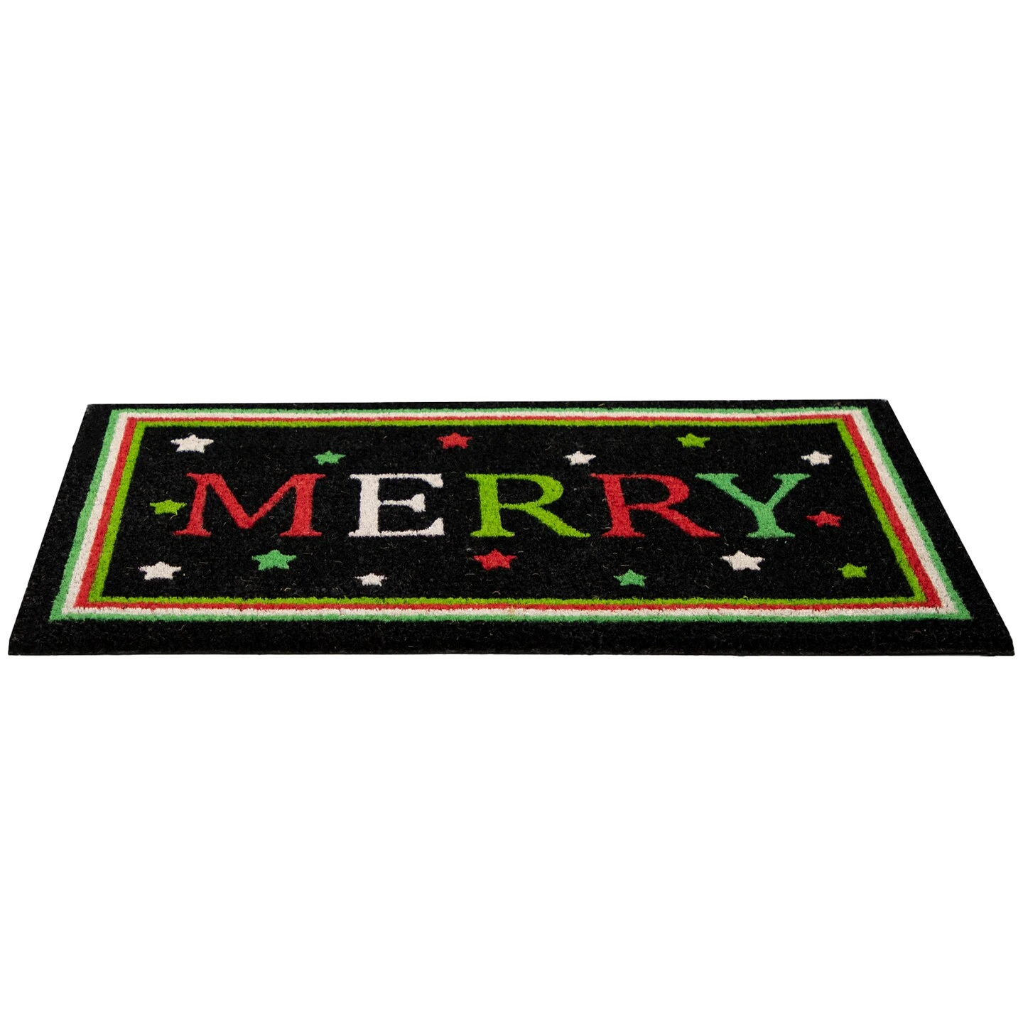 Northlight Black Coir "Merry" Christmas Doormat 18" X 30" 8 Northlight Black Coir "Merry" Christmas Doormat 18" X 30" - Image 6
