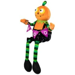 Northlight Jack O Lantern Halloween Decoration With Boo Banner- 14" Multi -Northlight 14266270115760