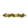 Northlight 5' X 10" Flowers With Wheat Artificial Fall Harvest Garland, Unlit Green