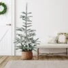 Northlight Real Touch™ Slim Flocked Nordmann Fir Artificial Christmas Tree- 4.5' - Unlit Green 2 Northlight Real Touch™ Slim Flocked Nordmann Fir Artificial Christmas Tree- 4.5' - Unlit Green -Northlight 144968782126160