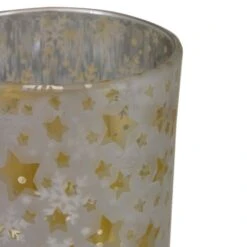 Northlight 3" Matte Silver And Gold Stars And Snowflakes Flameless Glass Candle Holder 13 Northlight 3" Matte Silver And Gold Stars And Snowflakes Flameless Glass Candle Holder -Northlight 146226588566752