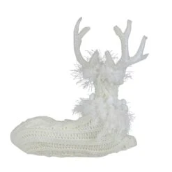 Northlight Cable Knit Sweater Sitting Reindeer Christmas Figure - 9.75" White 13 Northlight Cable Knit Sweater Sitting Reindeer Christmas Figure - 9.75" White -Northlight 146226632803552