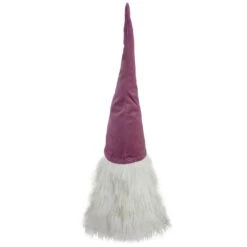 Northlight Lighted Gnome With Beard And Pointy Hat Christmas Decoration - 17" - Mauve Pink -Northlight 146226657969376