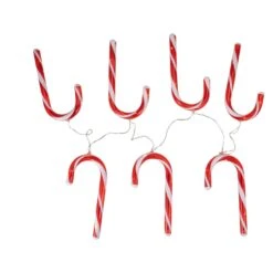 Northlight Candy Cane Christmas Light Set - 4.5' Clear Wire - 10ct Red -Northlight 146226758632672