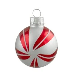 Northlight Swirl 2-Finish Christmas Glass Ball Ornaments - 1.75" (45mm) - Red And Silver - 12ct 16 Northlight Swirl 2-Finish Christmas Glass Ball Ornaments - 1.75" (45mm) - Red And Silver - 12ct -Northlight 146226768921824