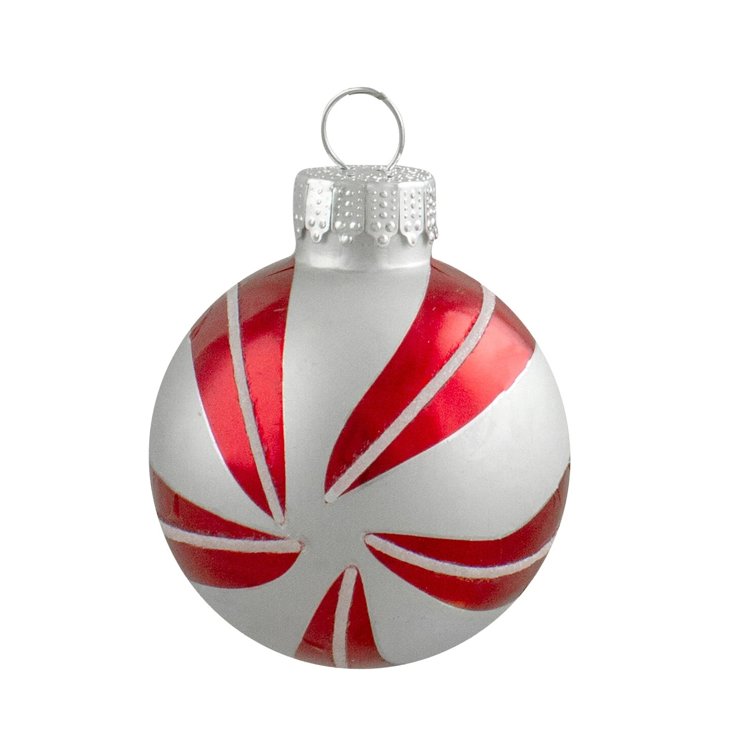 Northlight Swirl 2-Finish Christmas Glass Ball Ornaments - 1.75" (45mm) - Red And Silver - 12ct 9 Northlight Swirl 2-Finish Christmas Glass Ball Ornaments - 1.75" (45mm) - Red And Silver - 12ct - Image 7