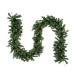 Northlight Pre-Lit Battery Operated Pine Artificial Christmas Garland - 9' X 10" - LED Multi Lights Green -Northlight 146227431621856