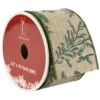 Northlight Brown With Green Leaves Wired Craft Ribbon 2.5" X 10 Yards -Northlight 146227674044640