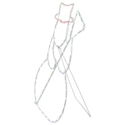 Northlight 28" Lighted Standing Snowman Silhouette Outdoor Christmas Decoration White -Northlight 146228054476000