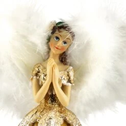 Northlight 10" Gold And White Angel Christmas Tree Topper, Unlit 12 Northlight 10" Gold And White Angel Christmas Tree Topper, Unlit -Northlight 146228211959008