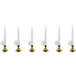 Northlight Single Light Window Candles With Remote And Timer - 10" - White - Set Of 6 -Northlight 146228314522848