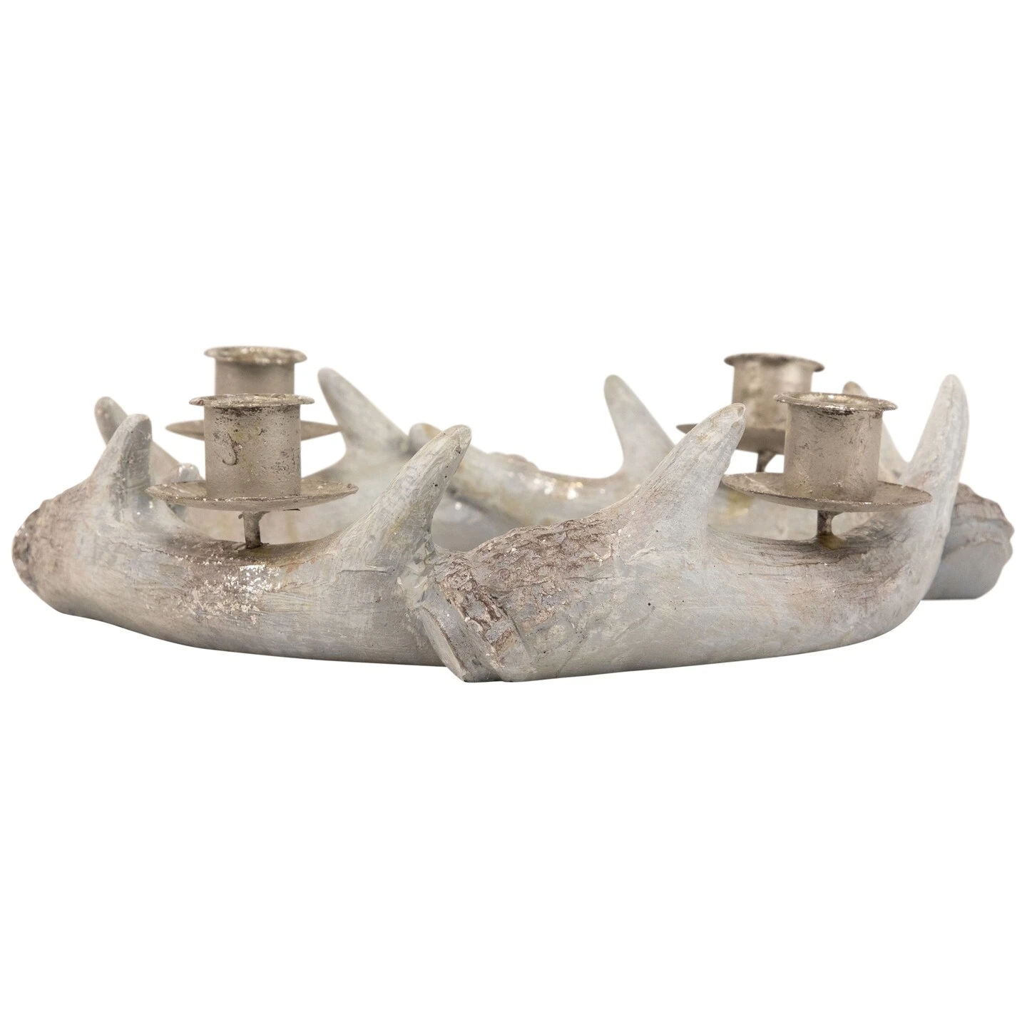 Northlight Antler Wreath Christmas Taper Candle Holder - 10.25" Beige 7 Northlight Antler Wreath Christmas Taper Candle Holder - 10.25" Beige - Image 5