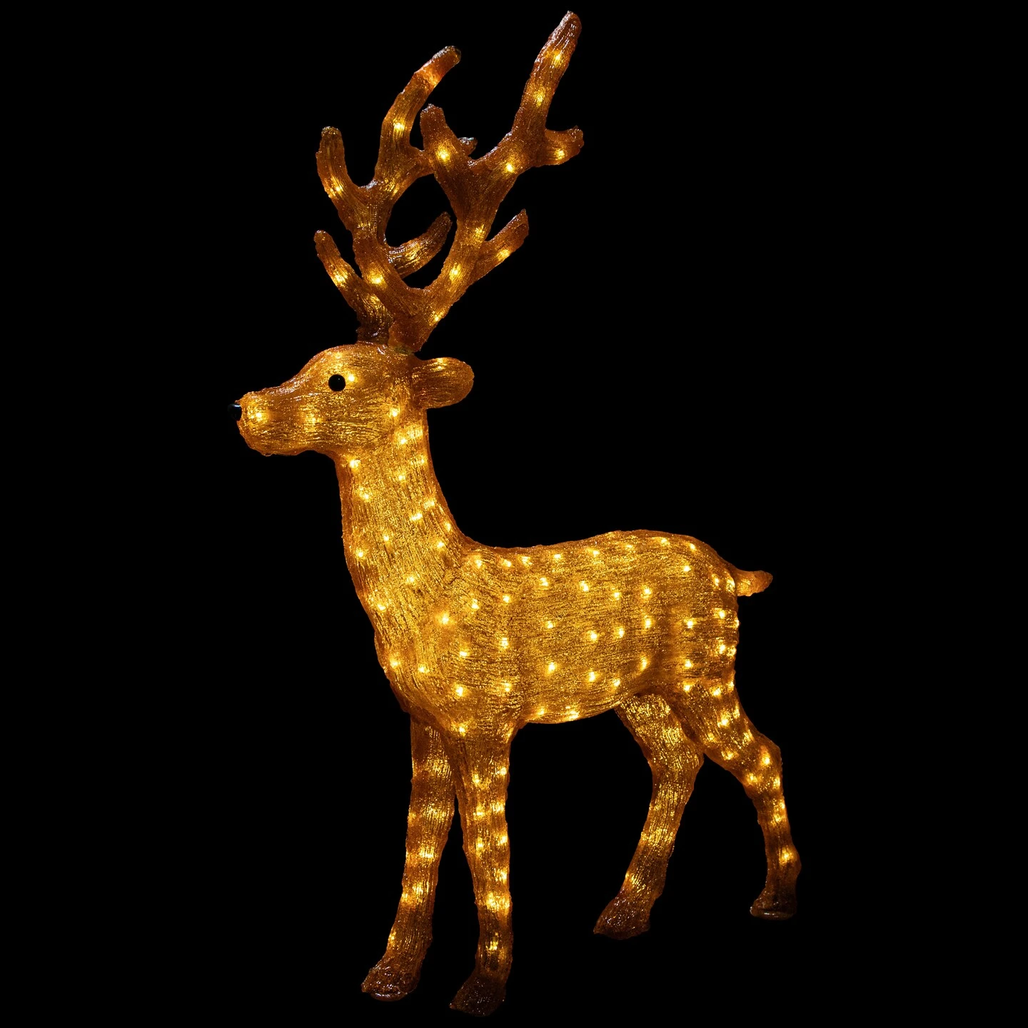 Northlight LED Lighted Commercial Grade Acrylic Reindeer Outdoor Christmas Decoration - 46" Brown 4 Northlight LED Lighted Commercial Grade Acrylic Reindeer Outdoor Christmas Decoration - 46" Brown - Image 2