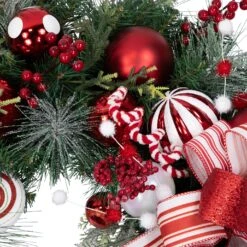 Northlight Peppermint Candy Artificial Pine Christmas Wreath - 42" - Unlit Red 16 Northlight Peppermint Candy Artificial Pine Christmas Wreath - 42" - Unlit Red -Northlight 152781859204832