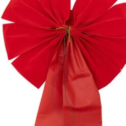 Northlight 14" X 34" Red 9-Loop Velveteen Christmas Bow Decoration -Northlight 154681841324080
