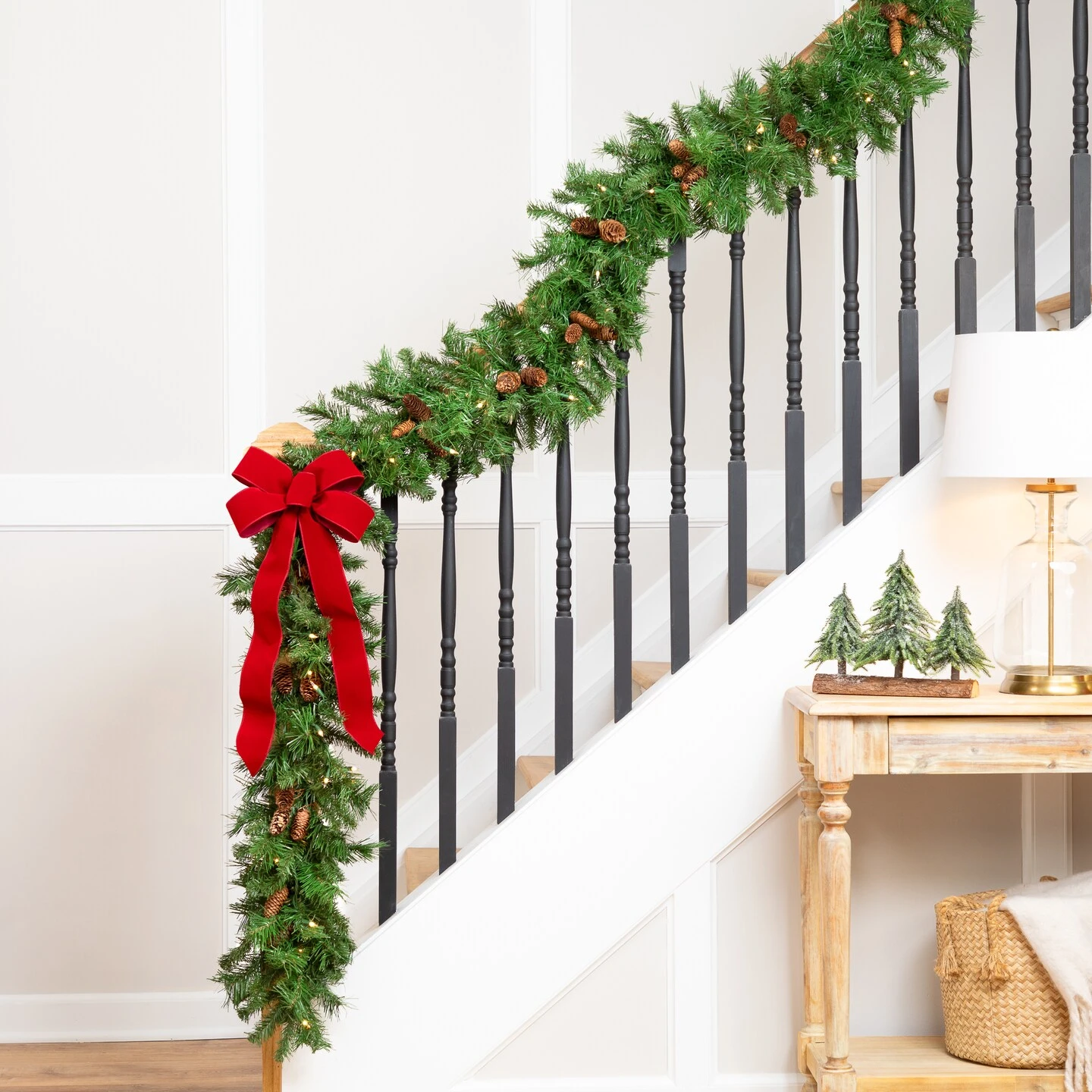 Northlight Pre-Lit Dakota Red Pine Artificial Christmas Garland - 9' X 12" - Clear AlwaysLit Lights Green 4 Northlight Pre-Lit Dakota Red Pine Artificial Christmas Garland - 9' X 12" - Clear AlwaysLit Lights Green - Image 2