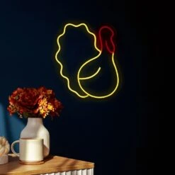 Northlight LED Turkey Neon Lighted Thanksgiving Wall Or Window Decoration - 15" Yellow -Northlight 157565279612208