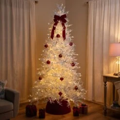 Northlight Pre-Lit Flocked Twig Artificial Christmas Tree - 6.5' - Warm White LED 13 Northlight Pre-Lit Flocked Twig Artificial Christmas Tree - 6.5' - Warm White LED -Northlight 157566450349360