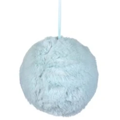 Northlight Faux Fur Plush Ball Christmas Ornament - 4" - Light Green 14 Northlight Faux Fur Plush Ball Christmas Ornament - 4" - Light Green -Northlight 159970874340048