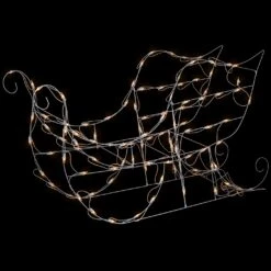 Northlight 48" Lighted Sleigh Outdoor Christmas Decoration White