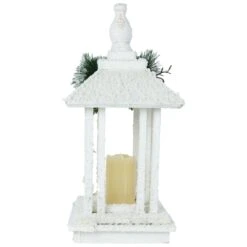 Northlight 15.25" LED Lighted White Storm Lantern Christmas Decoration -Northlight 165115219934384