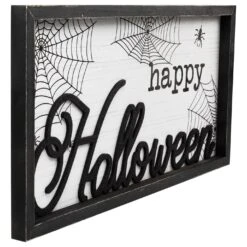 Northlight Framed "Happy Halloween" Spider Web Wall Sign - 23.5" Black 13 Northlight Framed "Happy Halloween" Spider Web Wall Sign - 23.5" Black -Northlight 167506941484464