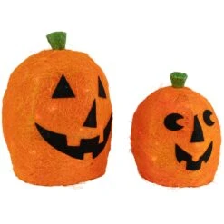 Northlight Lighted Sisal Jack O' Lanterns Outdoor Halloween Decorations - 16" - Set Of 2 Orange 13 Northlight Lighted Sisal Jack O' Lanterns Outdoor Halloween Decorations - 16" - Set Of 2 Orange -Northlight 16942457535456
