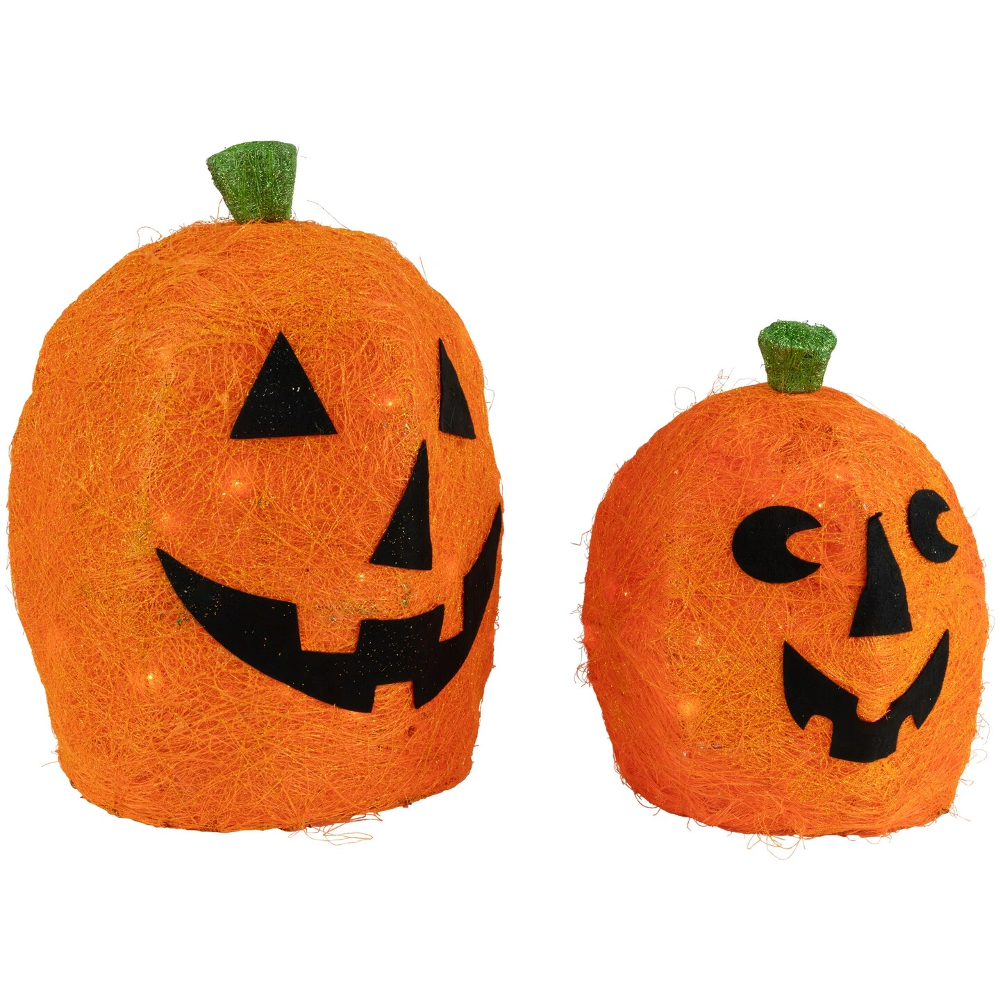 Northlight Lighted Sisal Jack O' Lanterns Outdoor Halloween Decorations - 16" - Set Of 2 Orange 6 Northlight Lighted Sisal Jack O' Lanterns Outdoor Halloween Decorations - 16" - Set Of 2 Orange - Image 4