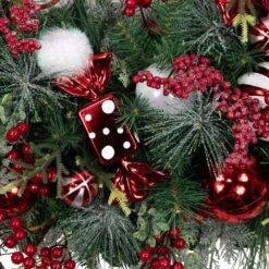 Northlight Peppermint Candy Artificial Pine Christmas Wreath - 42" - Unlit Red 14 Northlight Peppermint Candy Artificial Pine Christmas Wreath - 42" - Unlit Red -Northlight 16942781050592