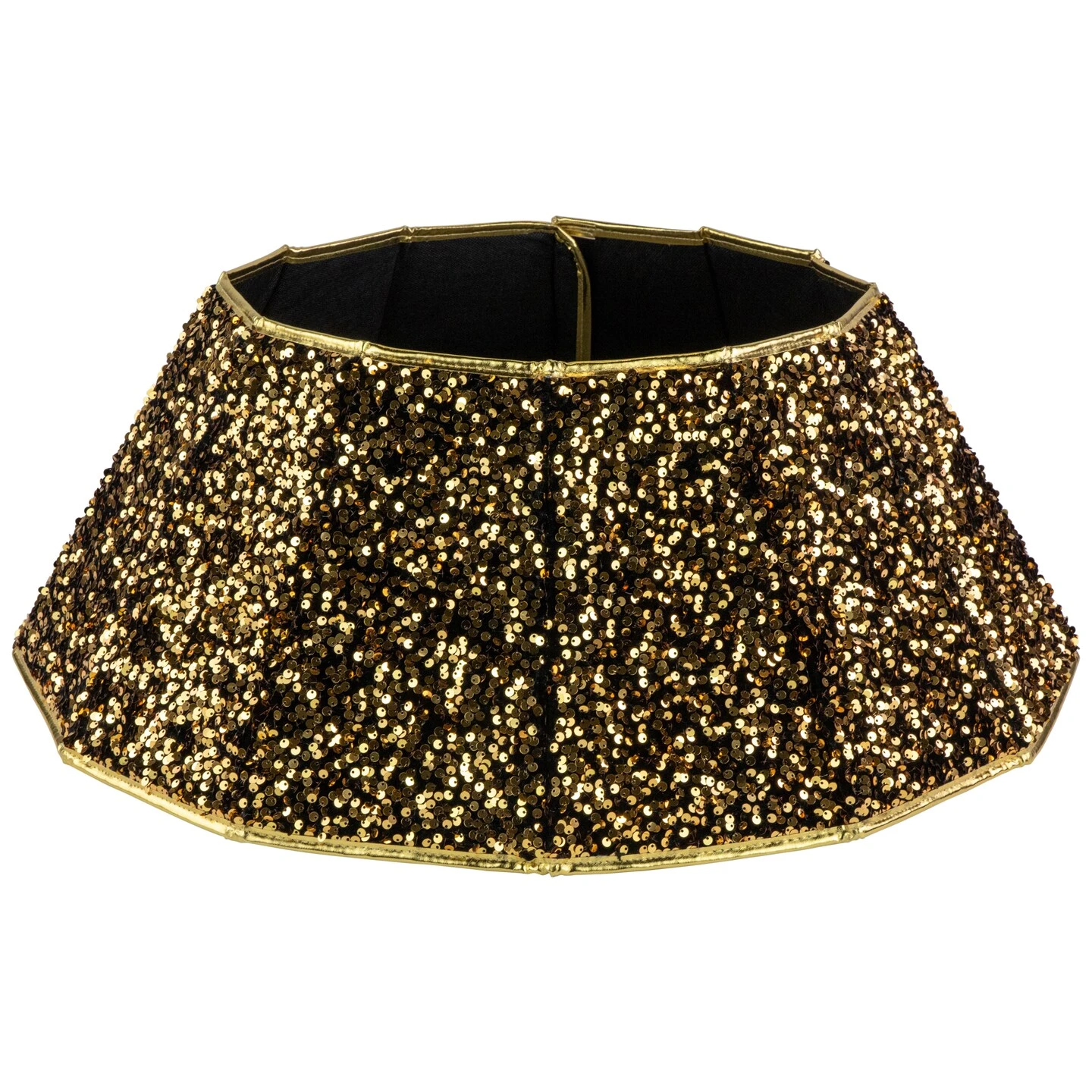 Northlight 26" Gold Sequins Hexagonal Christmas Tree Collar 4 Northlight 26" Gold Sequins Hexagonal Christmas Tree Collar - Image 2