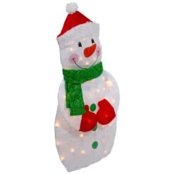 Northlight 32" Lighted 2D Chenille Snowman With Scarf Outdoor Christmas Decoration White 15 Northlight 32" Lighted 2D Chenille Snowman With Scarf Outdoor Christmas Decoration White -Northlight 172161700545760
