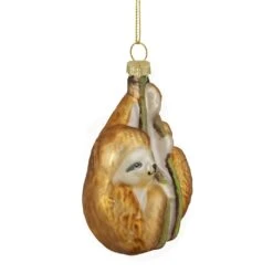 Northlight Sloth With Bamboo Glass Christmas Ornament - 4" - Gold -Northlight 172161876509920