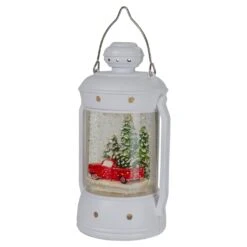 Northlight 9" White Lantern Christmas Snow Globe With Red Truck And Trees Green 12 Northlight 9" White Lantern Christmas Snow Globe With Red Truck And Trees Green -Northlight 172162086421728