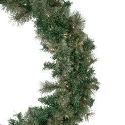 Northlight Pre-Lit Oregon Cashmere Pine Artificial Christmas Wreath - 48" - Clear Lights Green -Northlight 172162178696416
