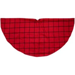 Northlight 48" Red Flannel Christmas Tree Skirt With Buttons -Northlight 172162631681248