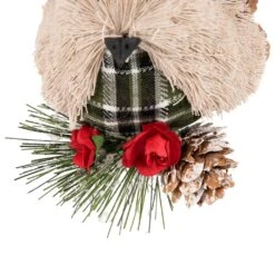 Northlight Front Facing Bird On Frosted Pine Needle Christmas Ornament - 6.75" Green -Northlight 172163533456608