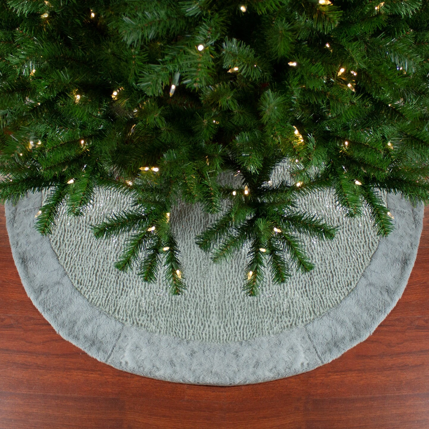 Northlight 48" Gray And Silver Faux Fur Snake Skin Pattern Christmas Tree Skirt 3 Northlight 48" Gray And Silver Faux Fur Snake Skin Pattern Christmas Tree Skirt