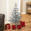 Northlight 36" Green Flocked Alpine Coral Artificial Christmas Tree - Unlit White