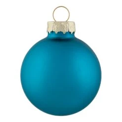 Northlight 2-Finish Christmas Glass Ball Ornaments - 1.75" (44.5mm) - Turquoise Blue - 10ct 14 Northlight 2-Finish Christmas Glass Ball Ornaments - 1.75" (44.5mm) - Turquoise Blue - 10ct -Northlight 175622856232656