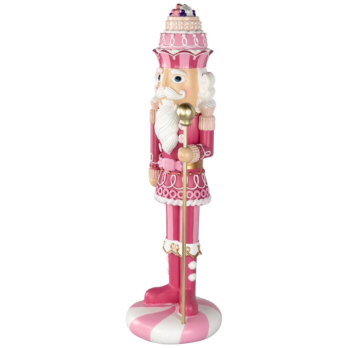 Northlight Pastel Candy Nutcracker King Christmas Figure - 21.5" - Pink 8 Northlight Pastel Candy Nutcracker King Christmas Figure - 21.5" - Pink - Image 6
