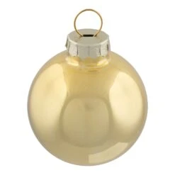 Northlight 10ct Shiny And Matte Champagne Gold Glass Ball Christmas Ornaments 1.75" (45mm) -Northlight 183985090449104