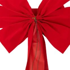 Northlight 14" X 34" Red 11-Loop Velveteen Christmas Bow Decoration -Northlight 195393970540592